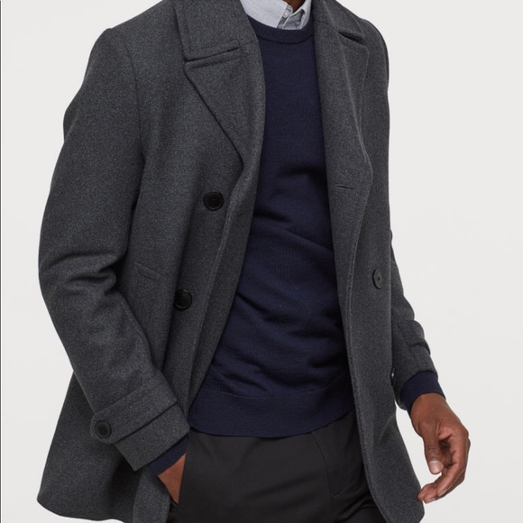 H&M Other - H&M Melange Men’s Wool Blend Peacoat Size 36R